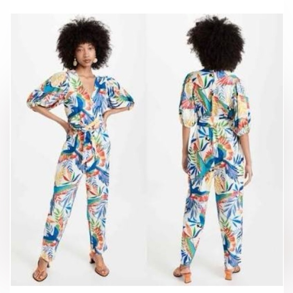 Farm Rio Tropical Print Jumpsuit size XS
